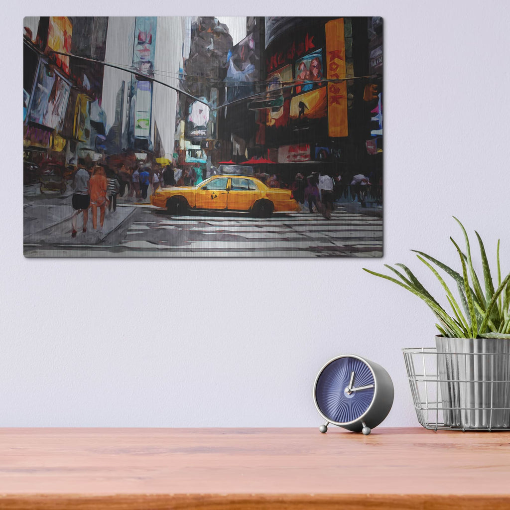 'Times Square' by Linda Woods – Metal Wall Art, 16x12 room view