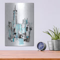 'Blue City II' by Ethan Harper – Metal Wall Art, 12x16 room view