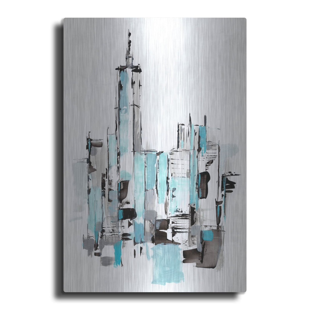'Blue City II' by Ethan Harper – Metal Wall Art