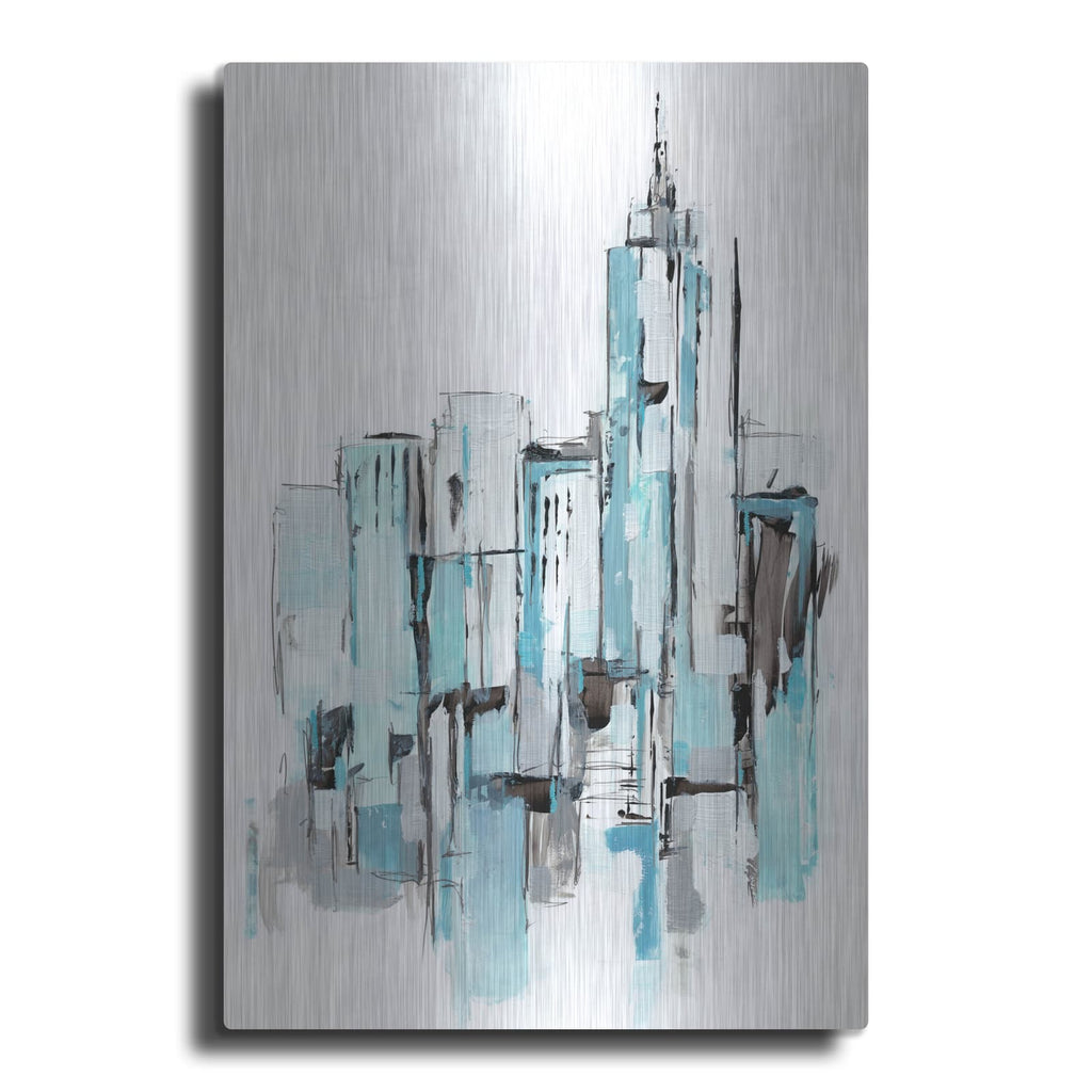 'Blue City I' by Ethan Harper – Metal Wall Art