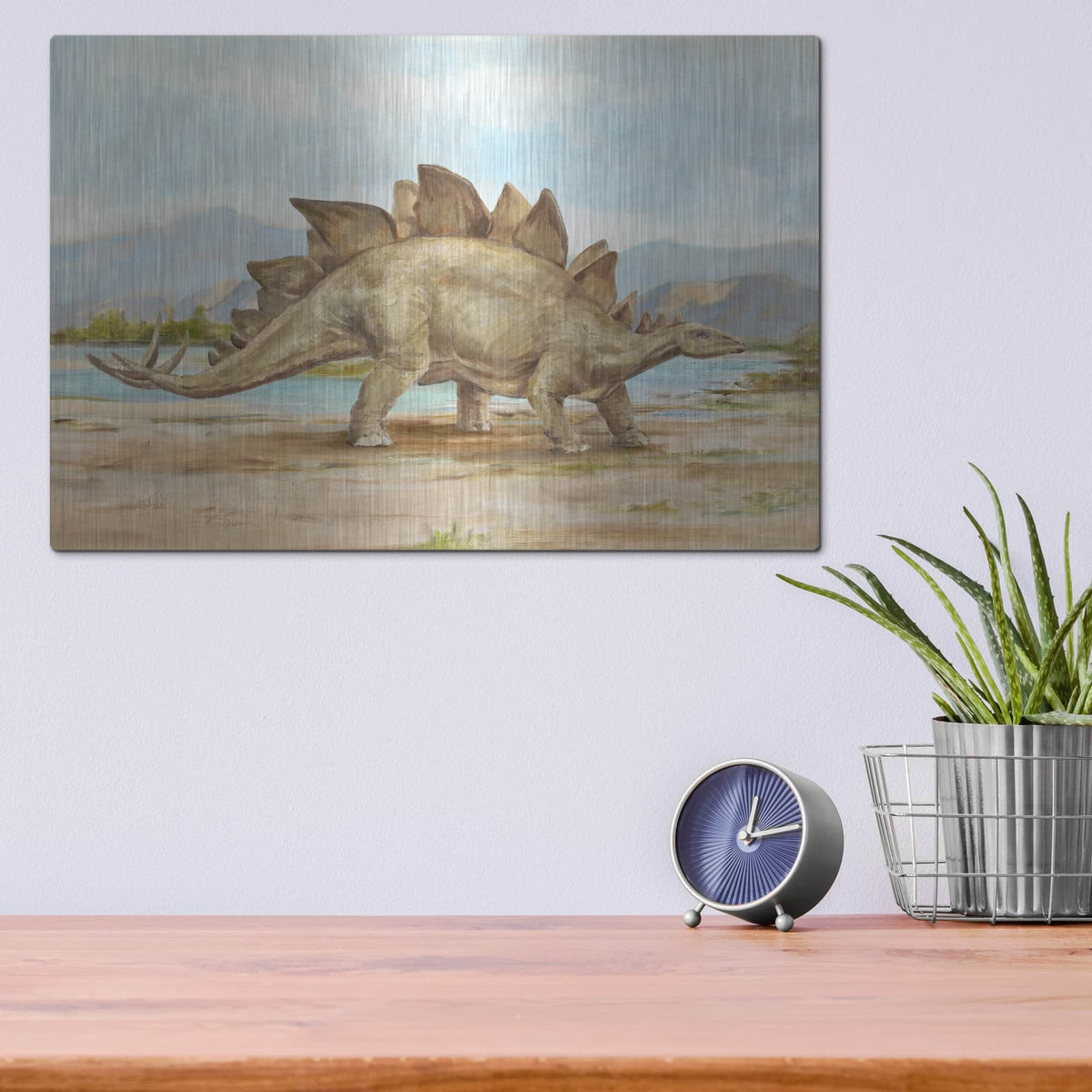 'Dinosaur Illustration I' by Ethan Harper – Metal Wall Art, 16x12 room view