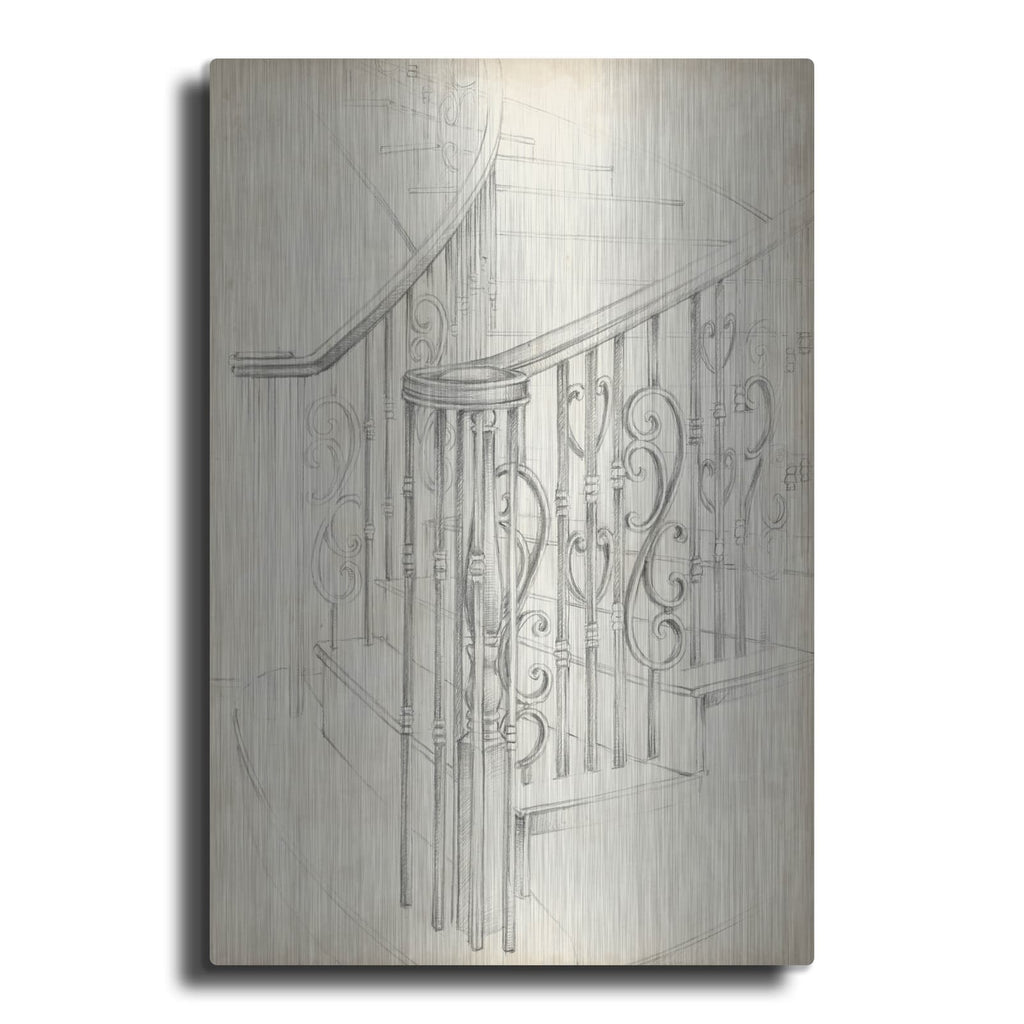 'Iron Railing Design II' by Ethan Harper – Metal Wall Art