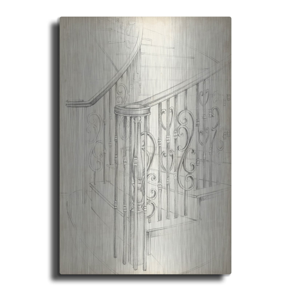 'Iron Railing Design II' by Ethan Harper – Metal Wall Art