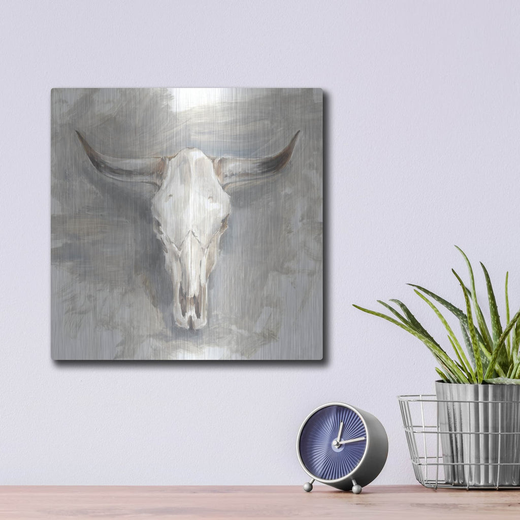 'Cattle Mount II' by Ethan Harper – Metal Wall Art, 12x12 room view