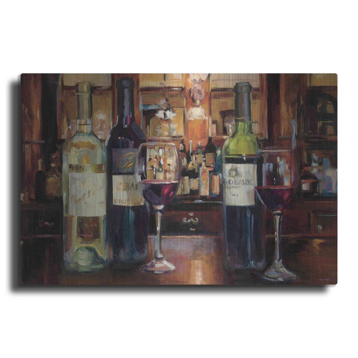 'A Reflection of Wine' by Marilyn Borglum – Metal Wall Art
