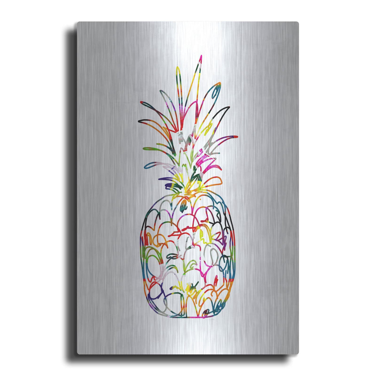 'Electric Pineapple' by Linda Woods – Metal Wall Art