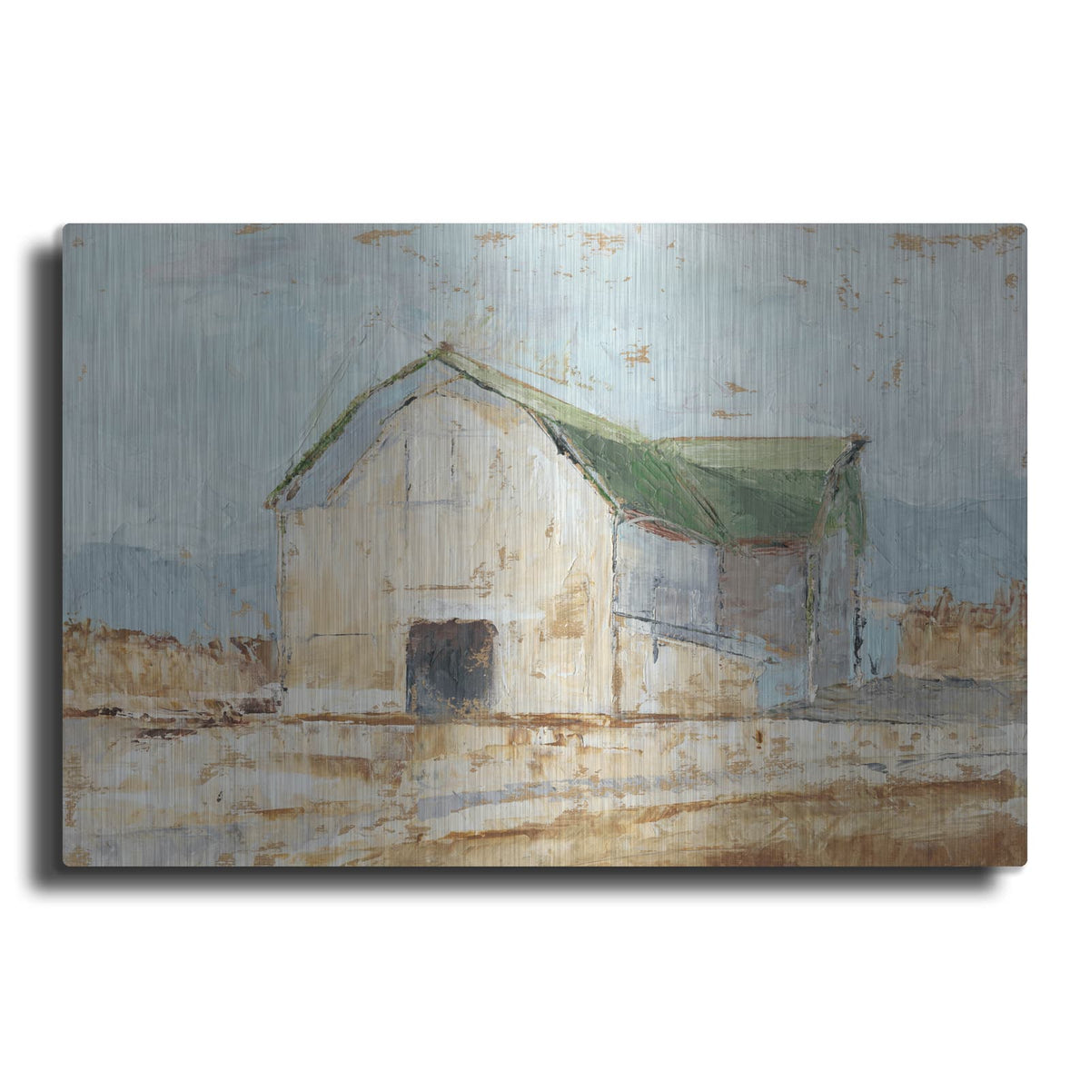 'Whitewashed Barn IV' by Ethan Harper – Metal Wall Art