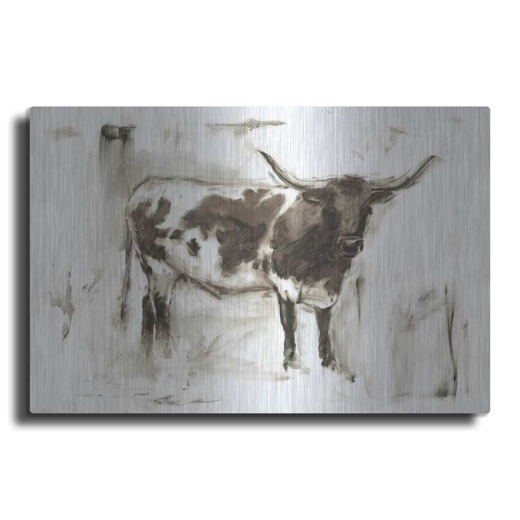 'Longhorn Study I' by Ethan Harper – Metal Wall Art