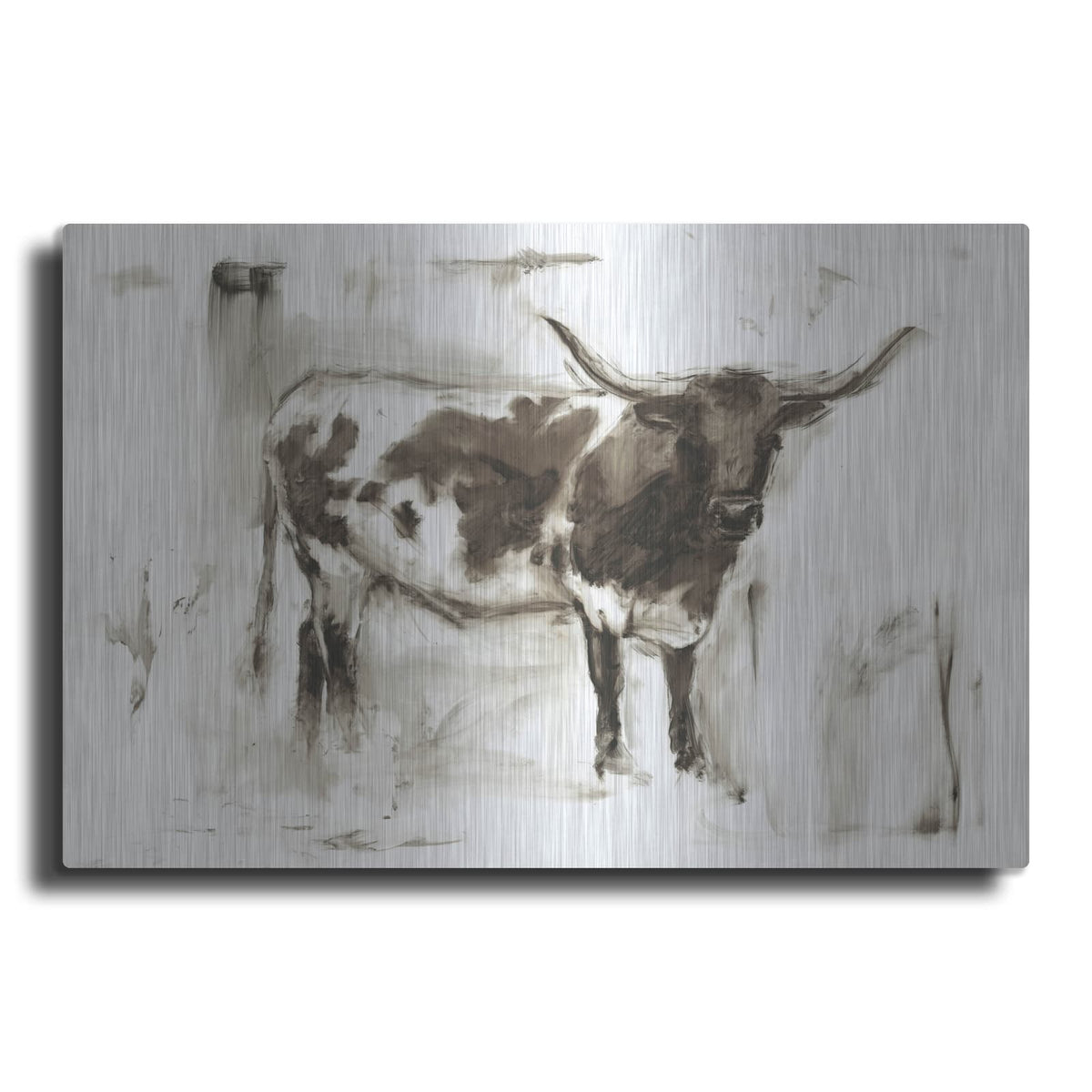 'Longhorn Study I' by Ethan Harper – Metal Wall Art