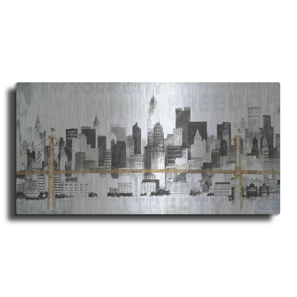 'New York Skyline II' by Avery Tillmon – Metal Wall Art