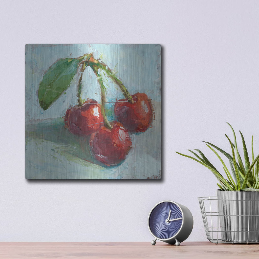 'Impressionist Fruit Study IV' by Ethan Harper – Metal Wall Art, 12x12 room view