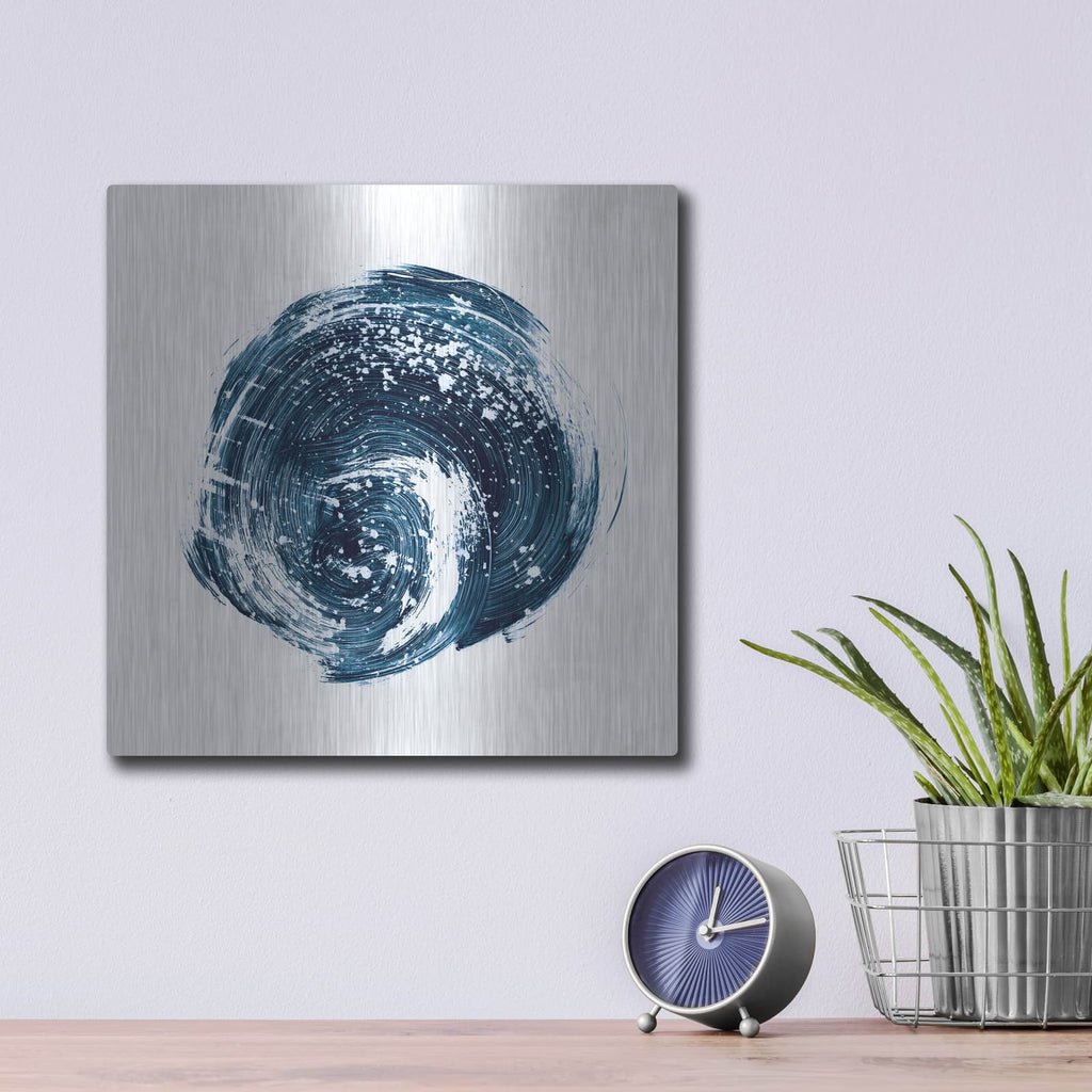 'Indigo Nebula I' by Ethan Harper – Metal Wall Art, 12x12 room view