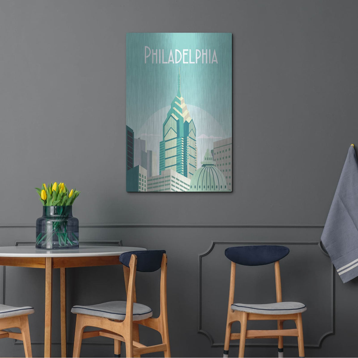 'Philadelphia' by Arctic Frame – Metal Wall Art, 24x36 room view