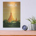 'Yangon Myanmar' by Arctic Frame – Metal Wall Art, 12x16 room view
