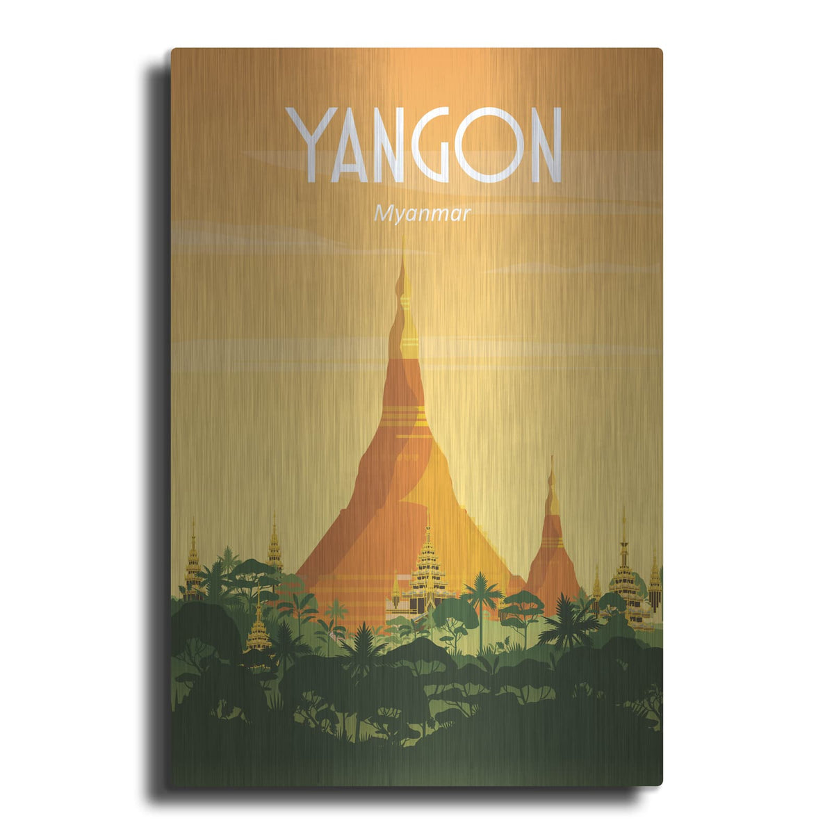 'Yangon Myanmar' by Arctic Frame – Metal Wall Art