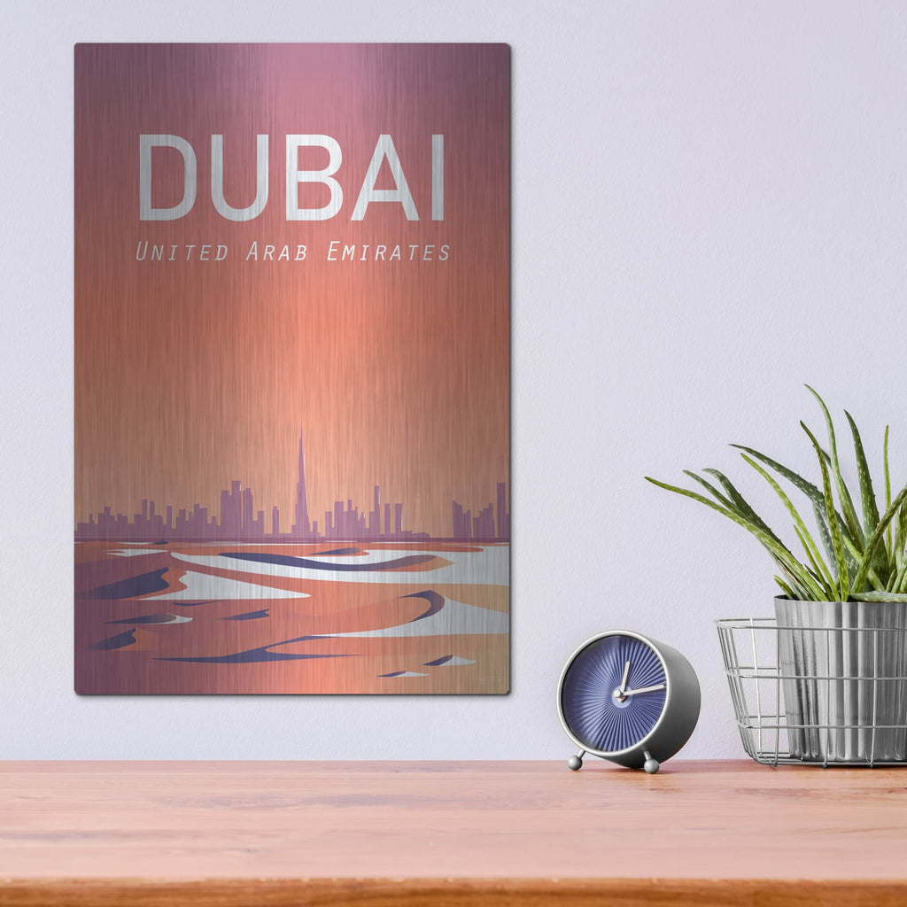'Dubai' by Arctic Frame – Metal Wall Art, 12x16 room view