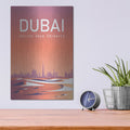 'Dubai' by Arctic Frame – Metal Wall Art, 12x16 room view
