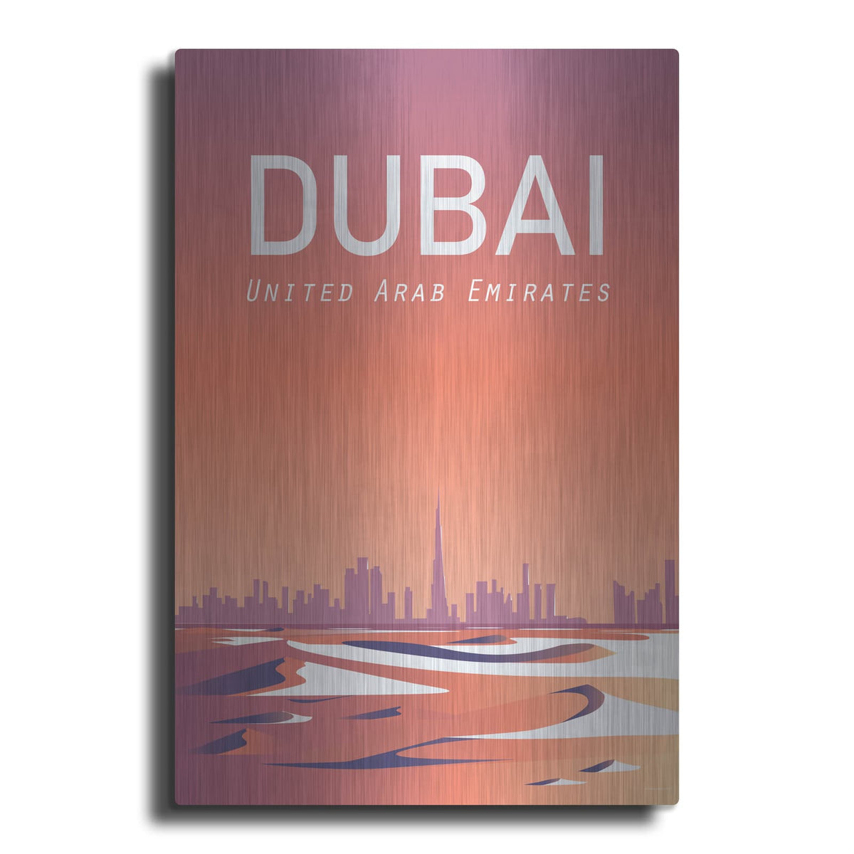 'Dubai' by Arctic Frame – Metal Wall Art