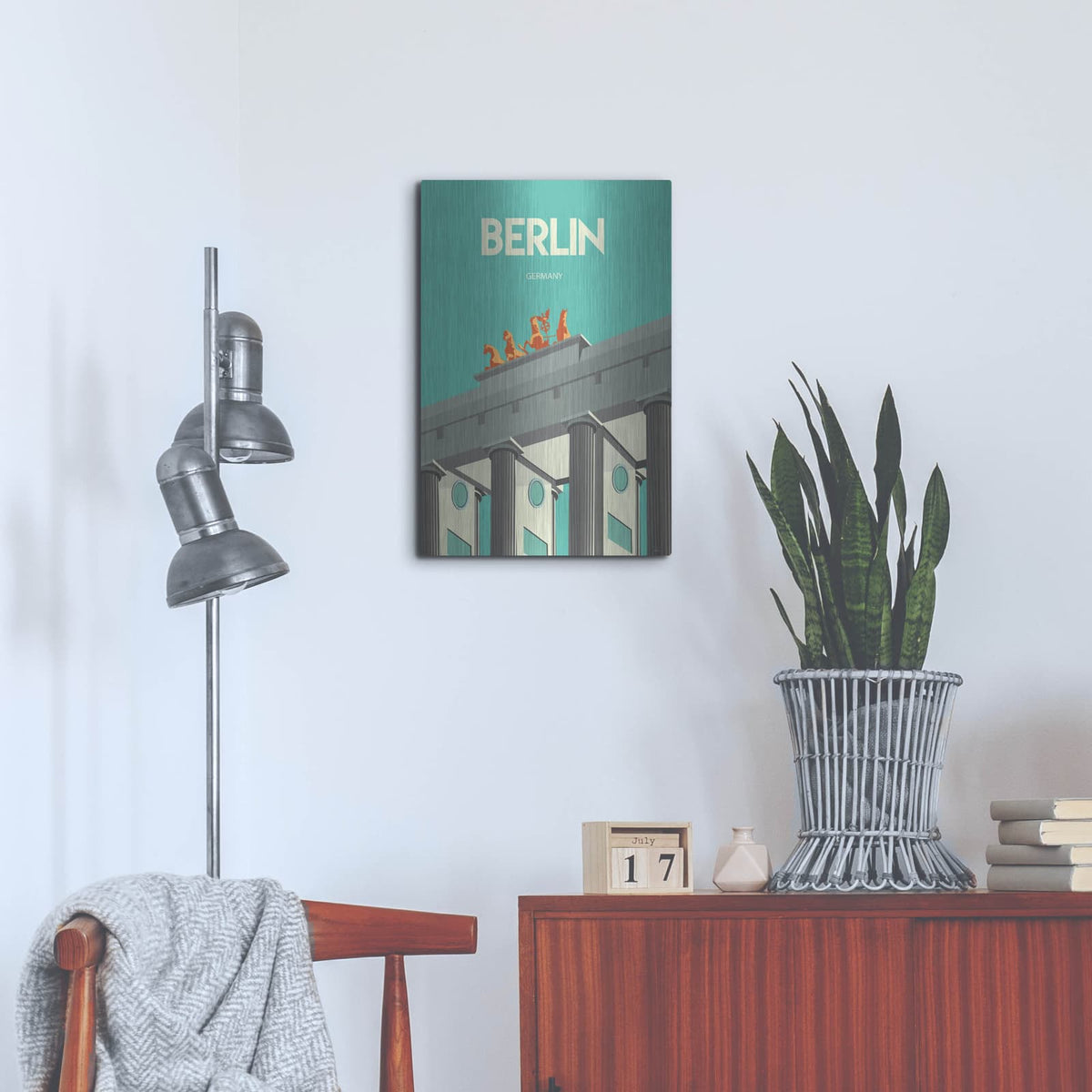 'Berlin' by Arctic Frame – Metal Wall Art, 16x24 room view