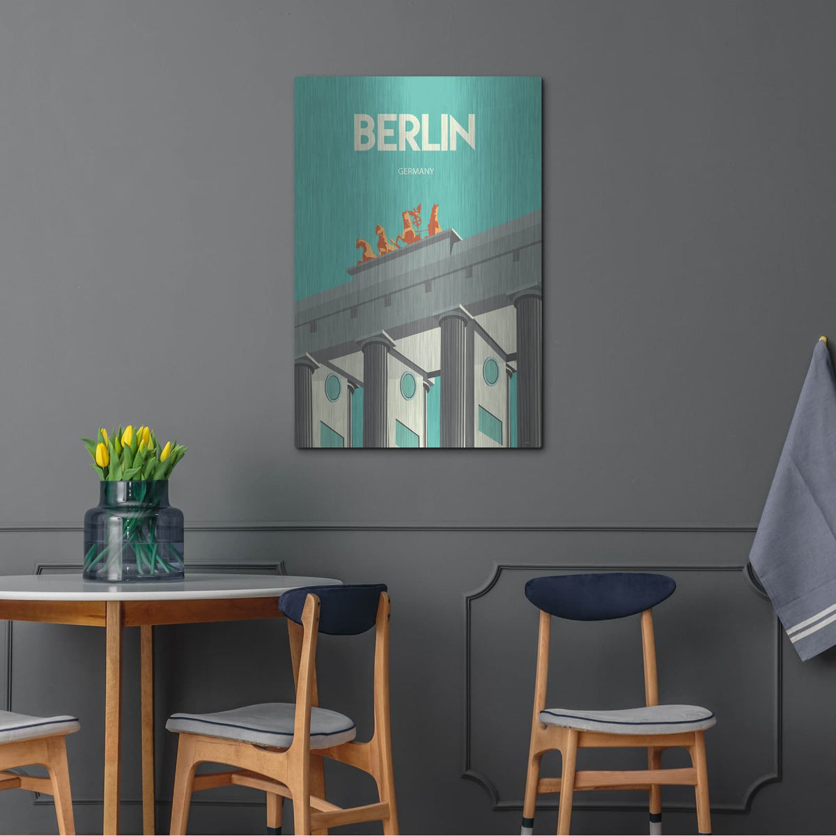 'Berlin' by Arctic Frame – Metal Wall Art, 24x36 room view
