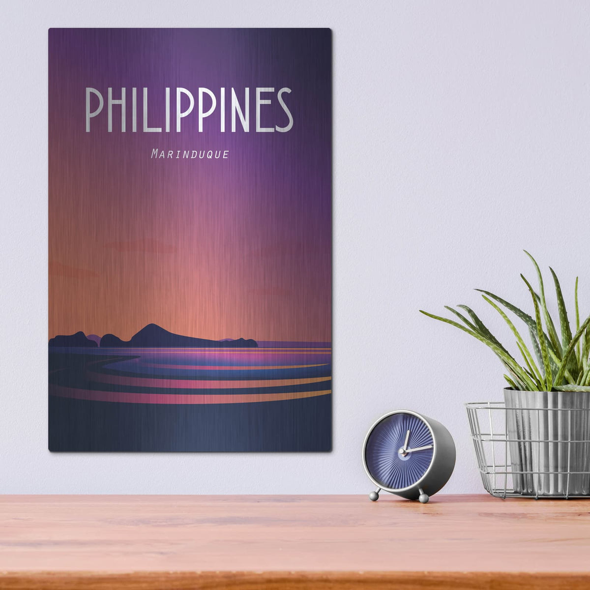 'Philippines' by Arctic Frame – Metal Wall Art, 12x16 room view