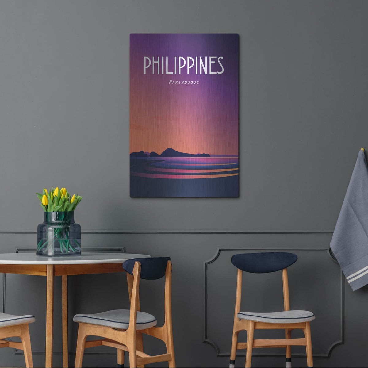 'Philippines' by Arctic Frame – Metal Wall Art, 24x36 room view