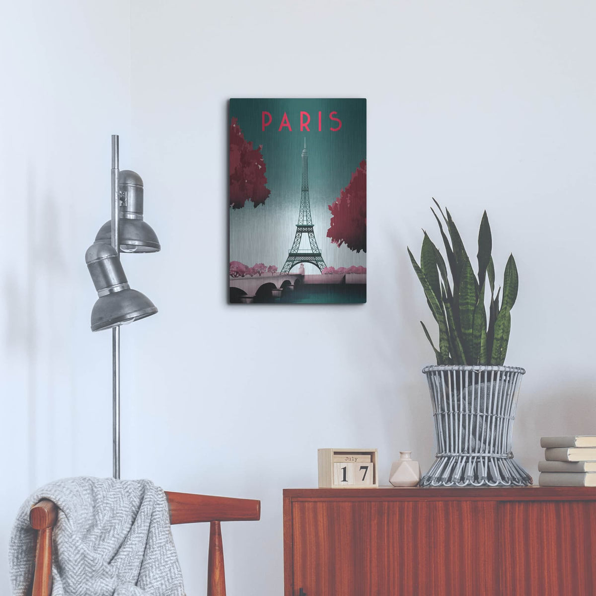 'Paris' by Arctic Frame – Metal Wall Art, 16x24 room view