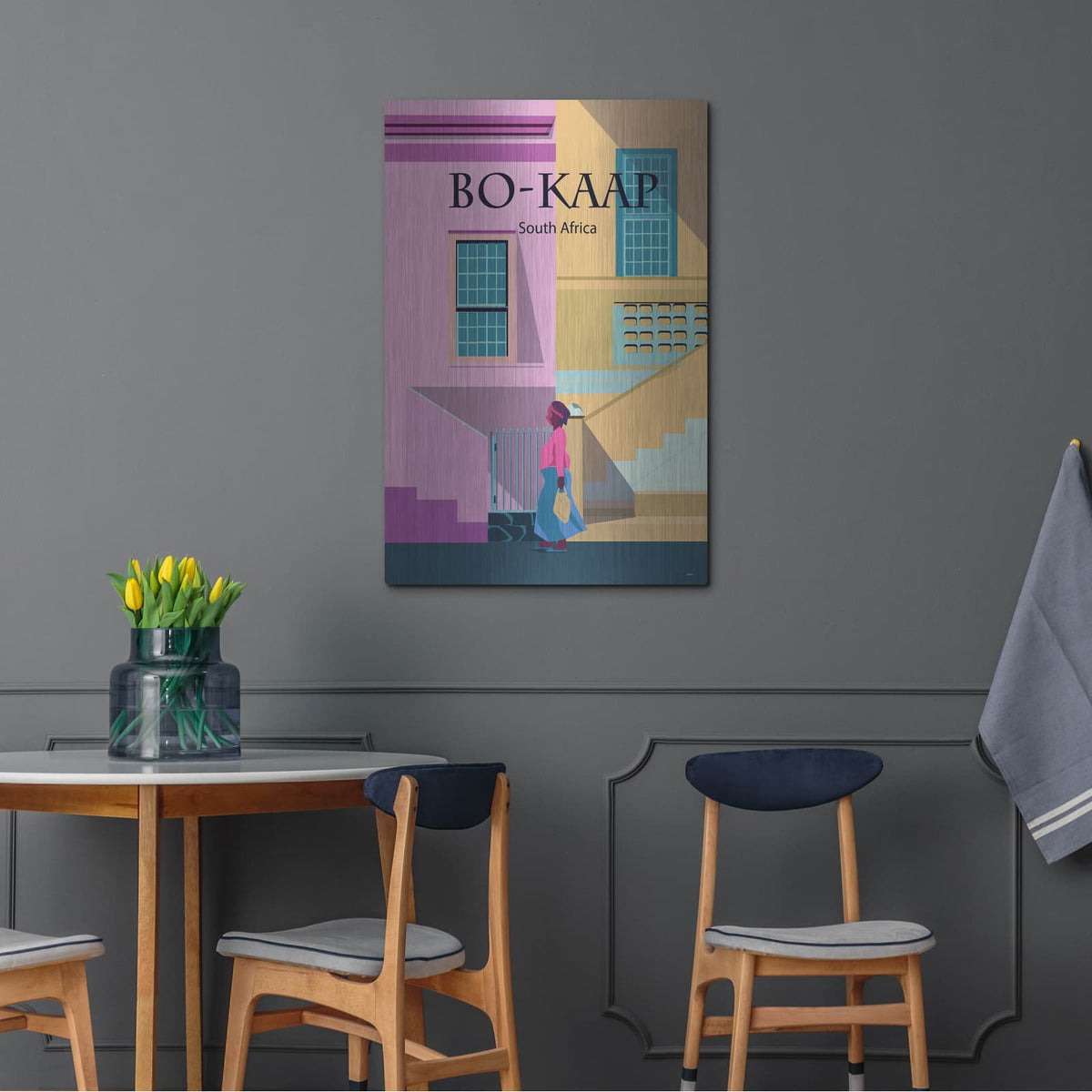 'Bo-Kaap' by Arctic Frame – Metal Wall Art, 24x36 room view