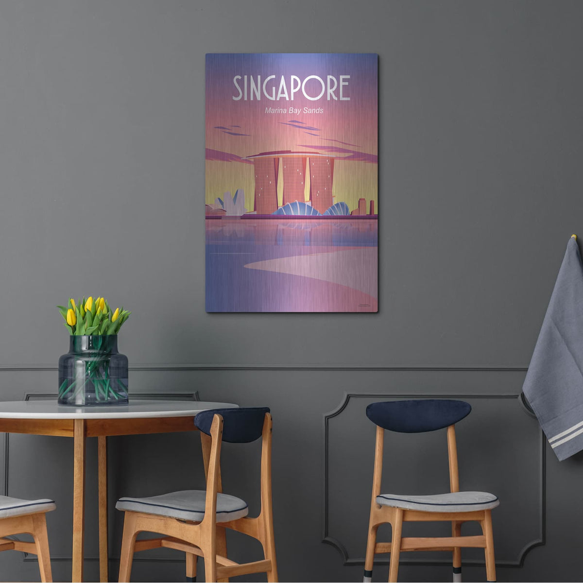 'Singapore' by Arctic Frame – Metal Wall Art, 24x36 room view