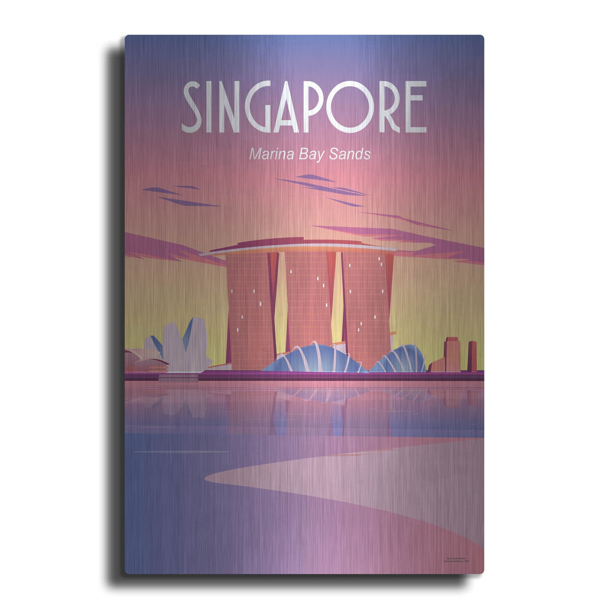 'Singapore' by Arctic Frame – Metal Wall Art