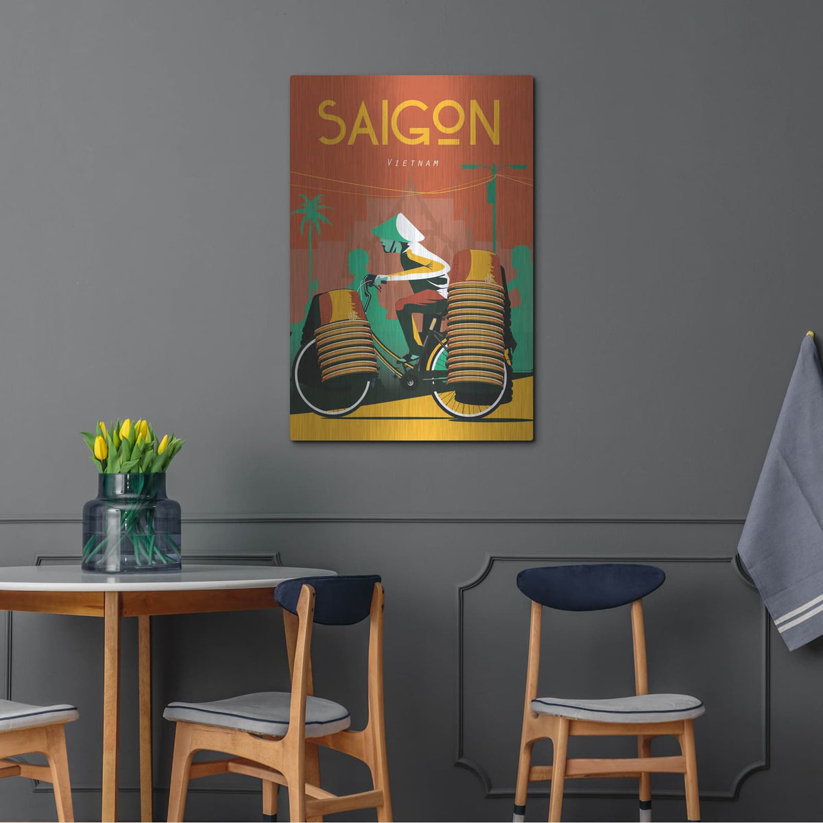 'Saigon Vietnam' by Arctic Frame – Metal Wall Art, 24x36 room view