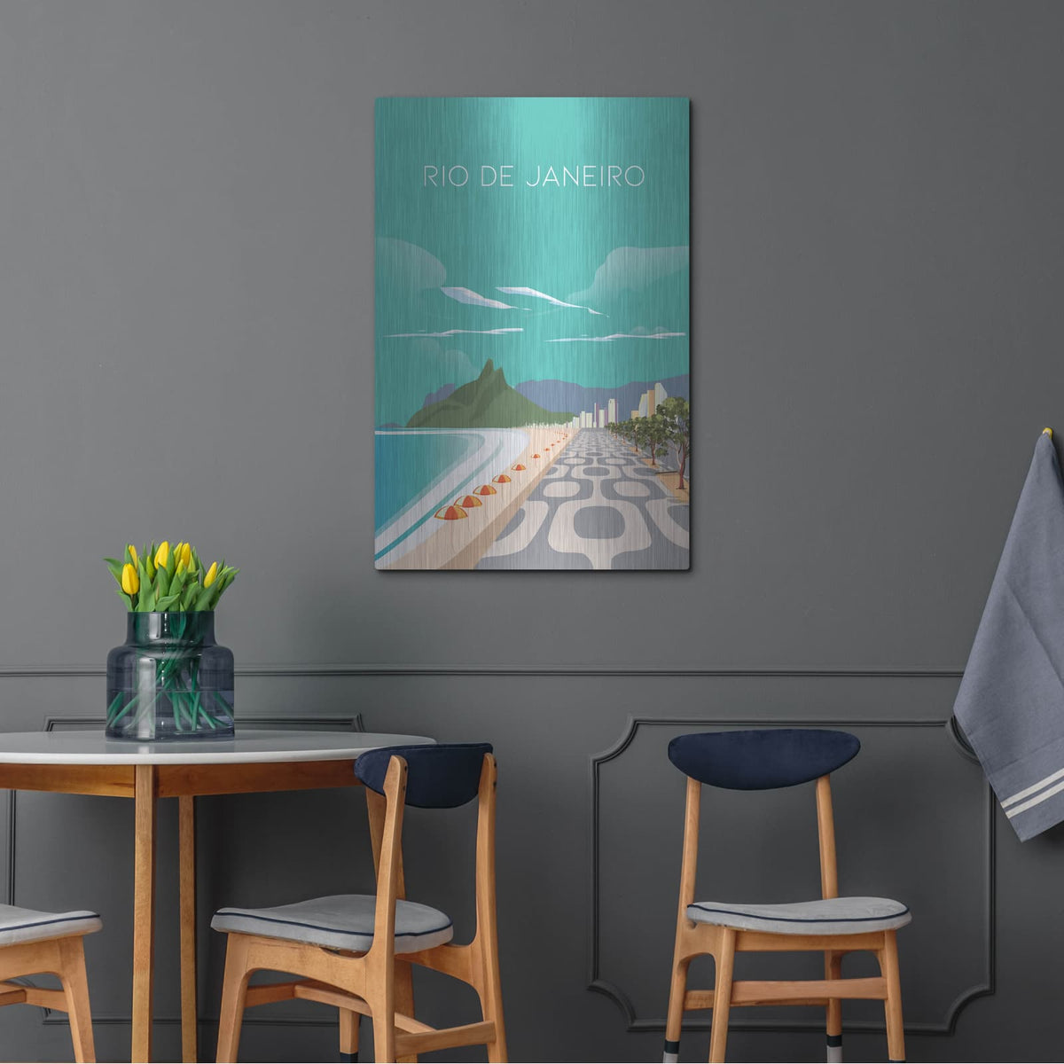 'Rio' by Arctic Frame – Metal Wall Art, 24x36 room view