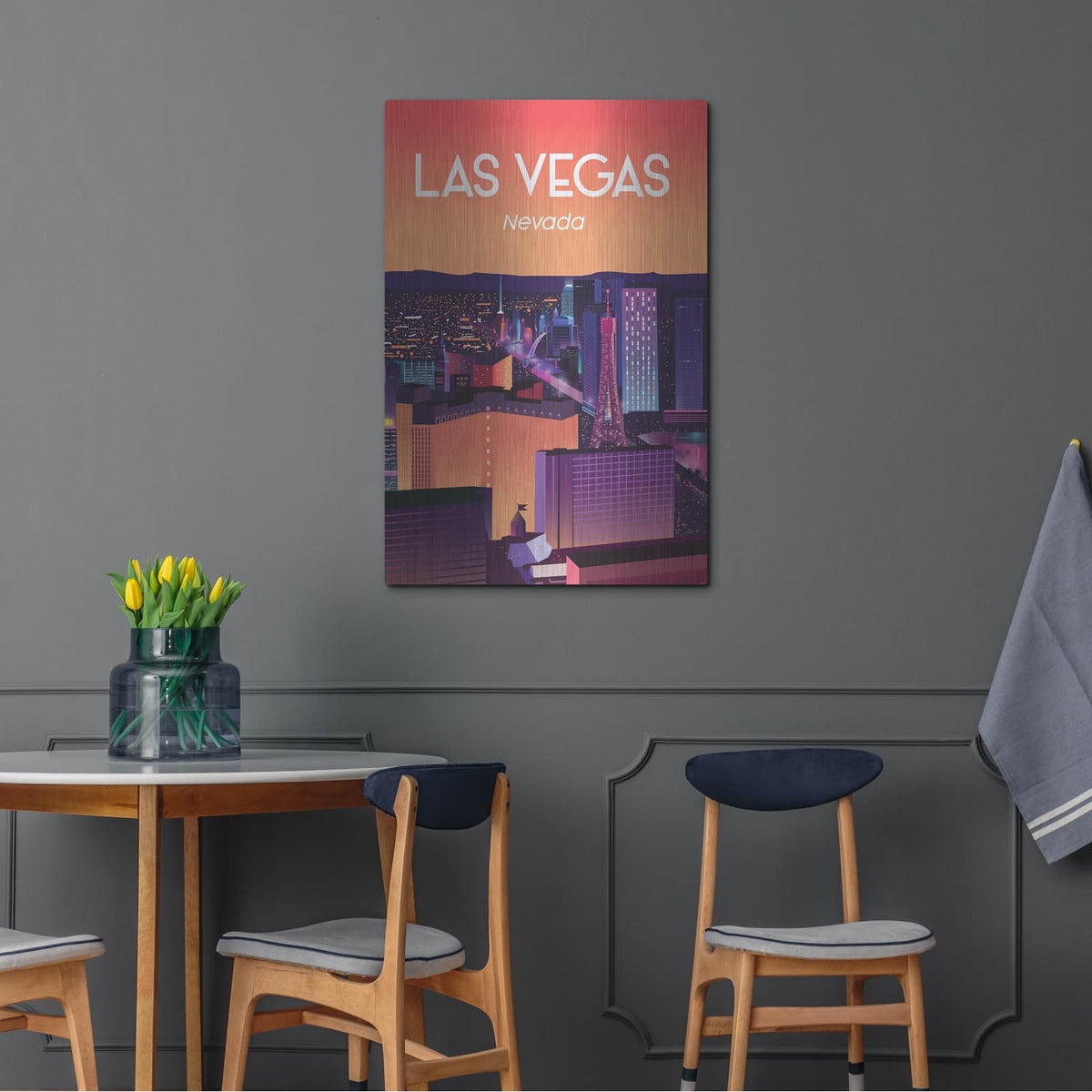 'Las Vegas' by Arctic Frame – Metal Wall Art, 24x36 room view