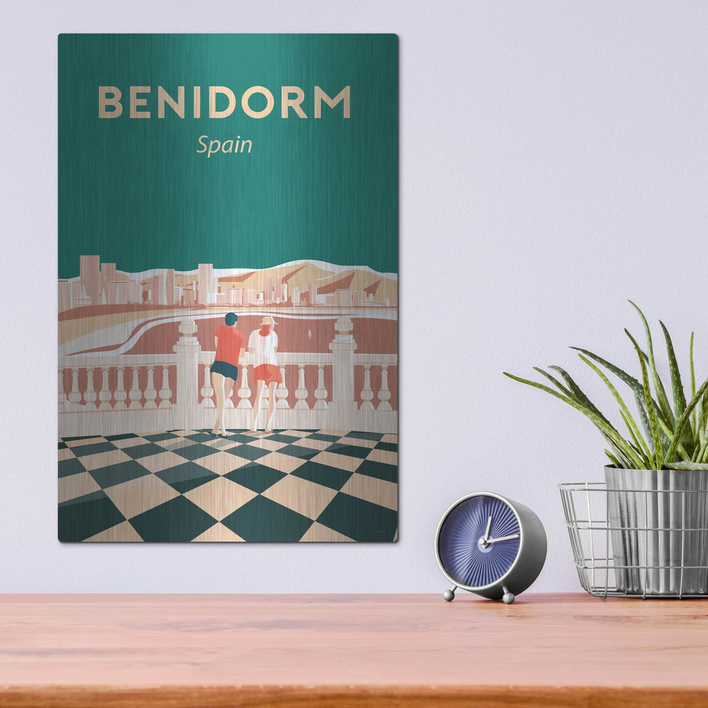 'Benidorm' by Arctic Frame – Metal Wall Art, 12x16 room view