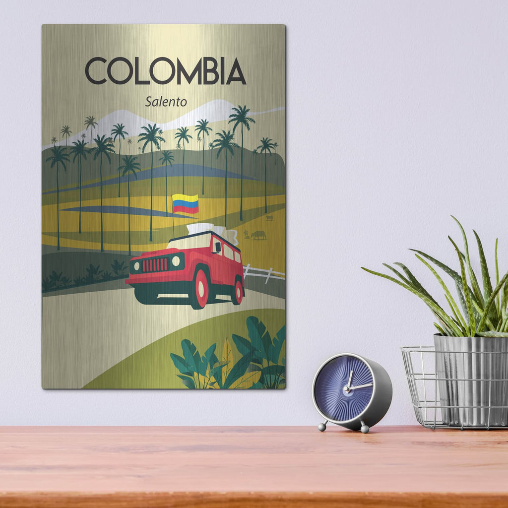 'Colombia' by Arctic Frame – Metal Wall Art, 12x16 room view