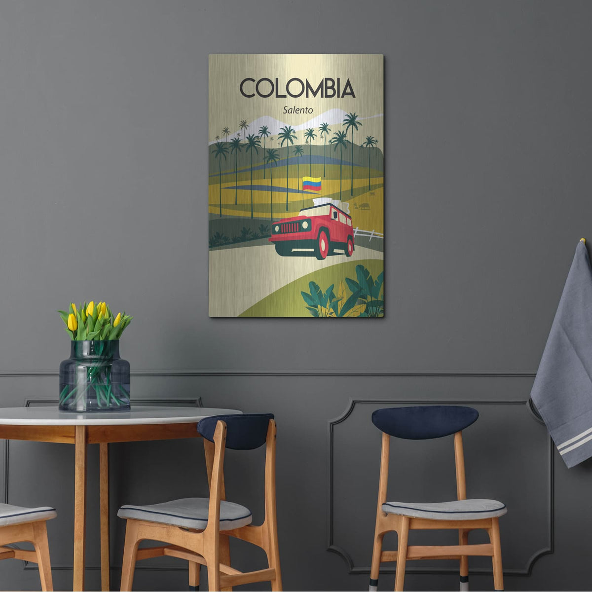 'Colombia' by Arctic Frame – Metal Wall Art, 24x36 room view