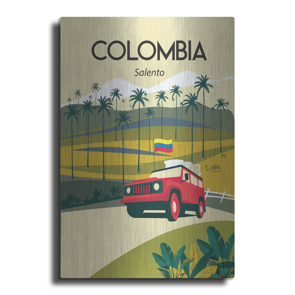 'Colombia' by Arctic Frame – Metal Wall Art