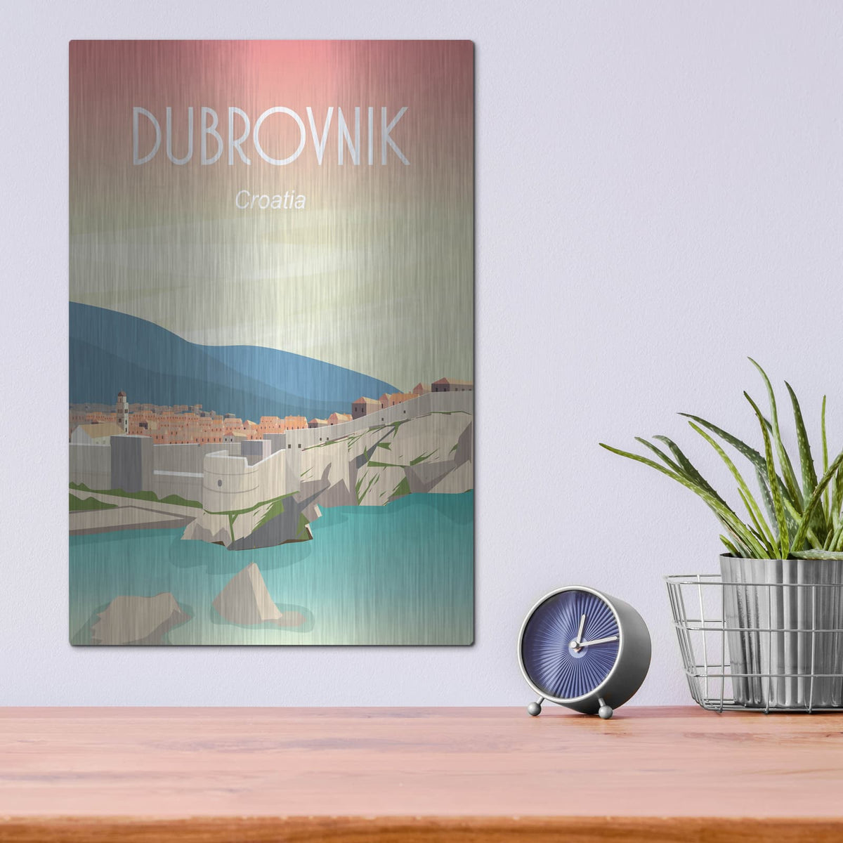 'Dubrovnik' by Arctic Frame – Metal Wall Art, 12x16 room view