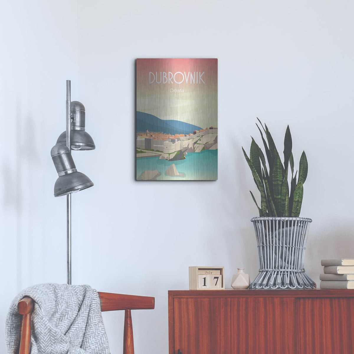 'Dubrovnik' by Arctic Frame – Metal Wall Art, 16x24 room view