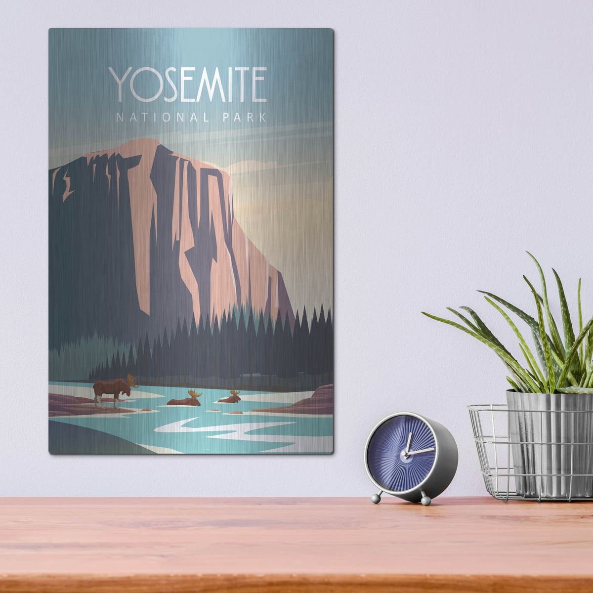 'Yosemite National Park' by Arctic Frame – Metal Wall Art, 12x16 room view