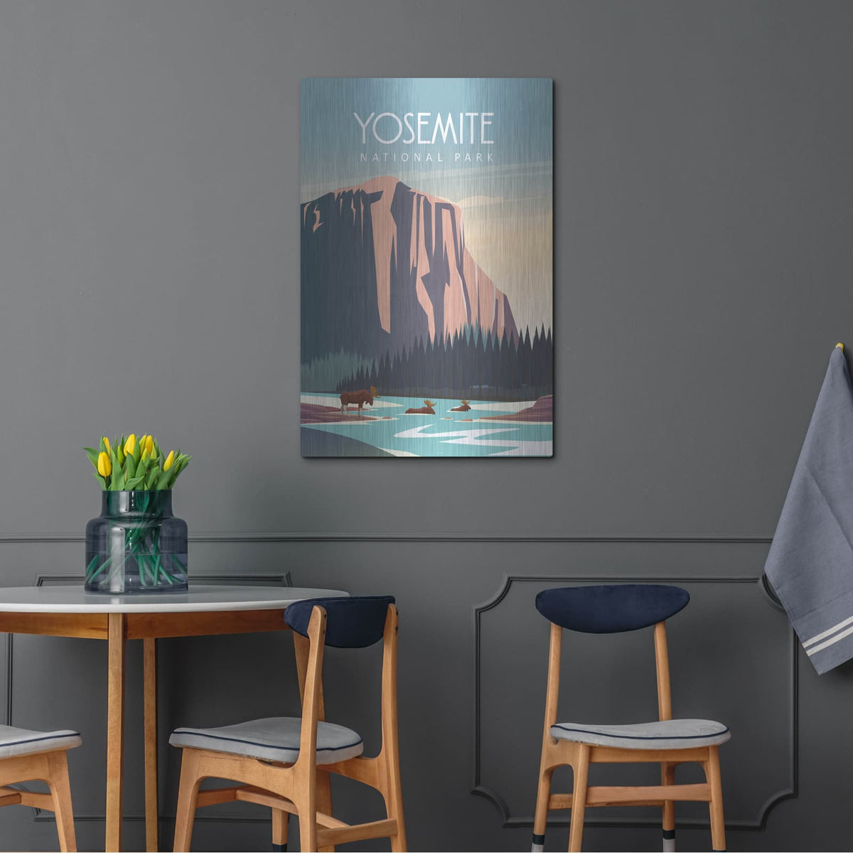 'Yosemite National Park' by Arctic Frame – Metal Wall Art, 24x36 room view