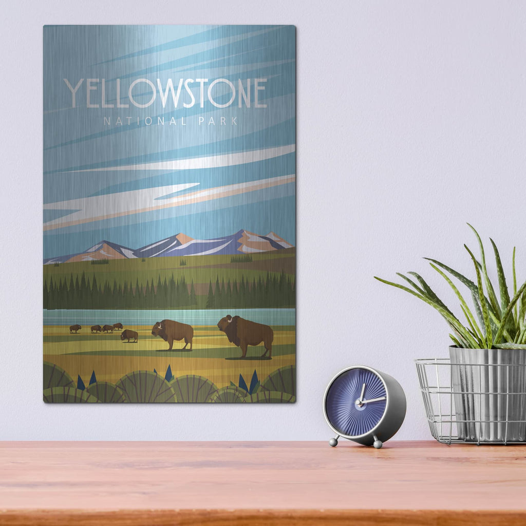 'Yellowstone National Park' by Arctic Frame – Metal Wall Art, 12x16 room view