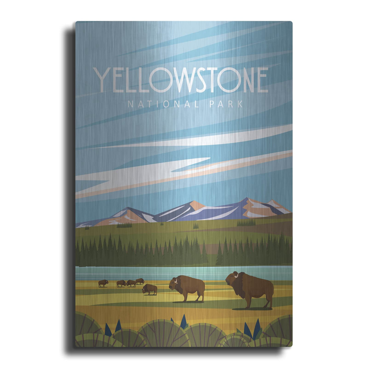 'Yellowstone National Park' by Arctic Frame – Metal Wall Art