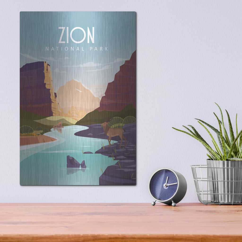 'Zion National Park' by Arctic Frame – Metal Wall Art, 12x16 room view