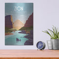 'Zion National Park' by Arctic Frame – Metal Wall Art, 12x16 room view