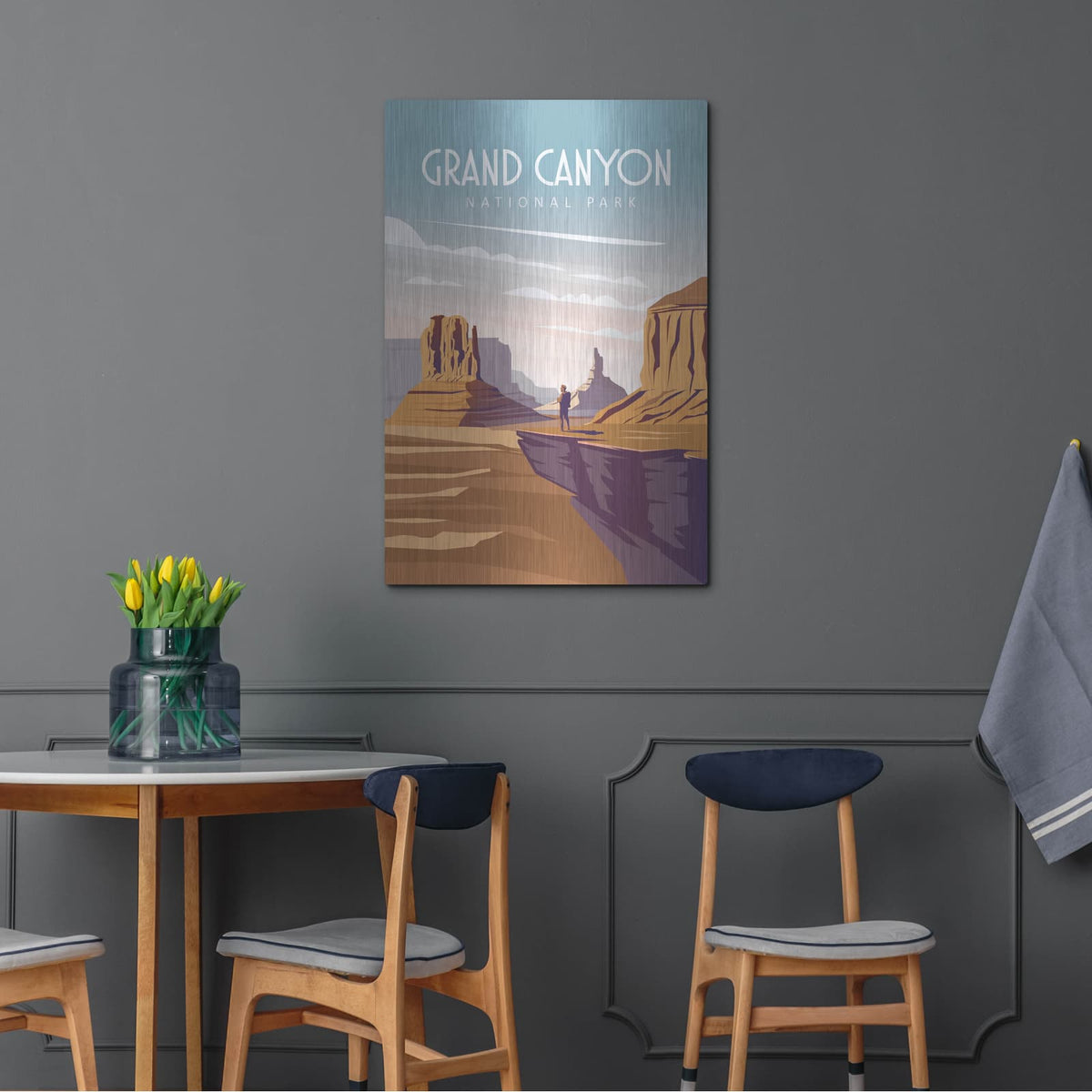 'Grand Canyon National Park' by Arctic Frame – Metal Wall Art, 24x36 room view