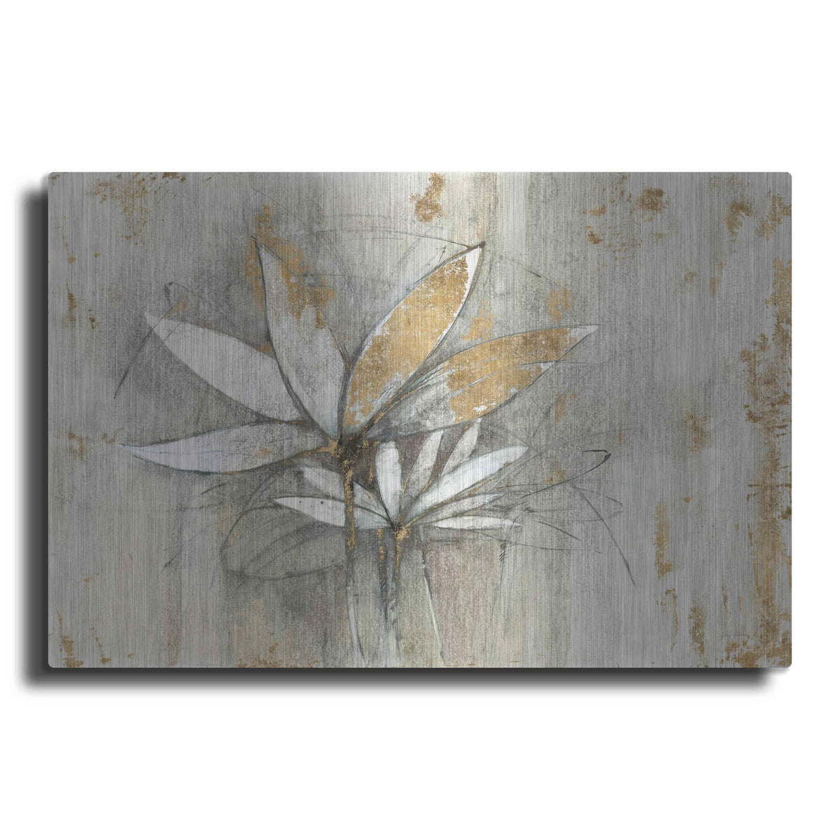 'Windflowers Gold' by Avery Tillmon – Metal Wall Art