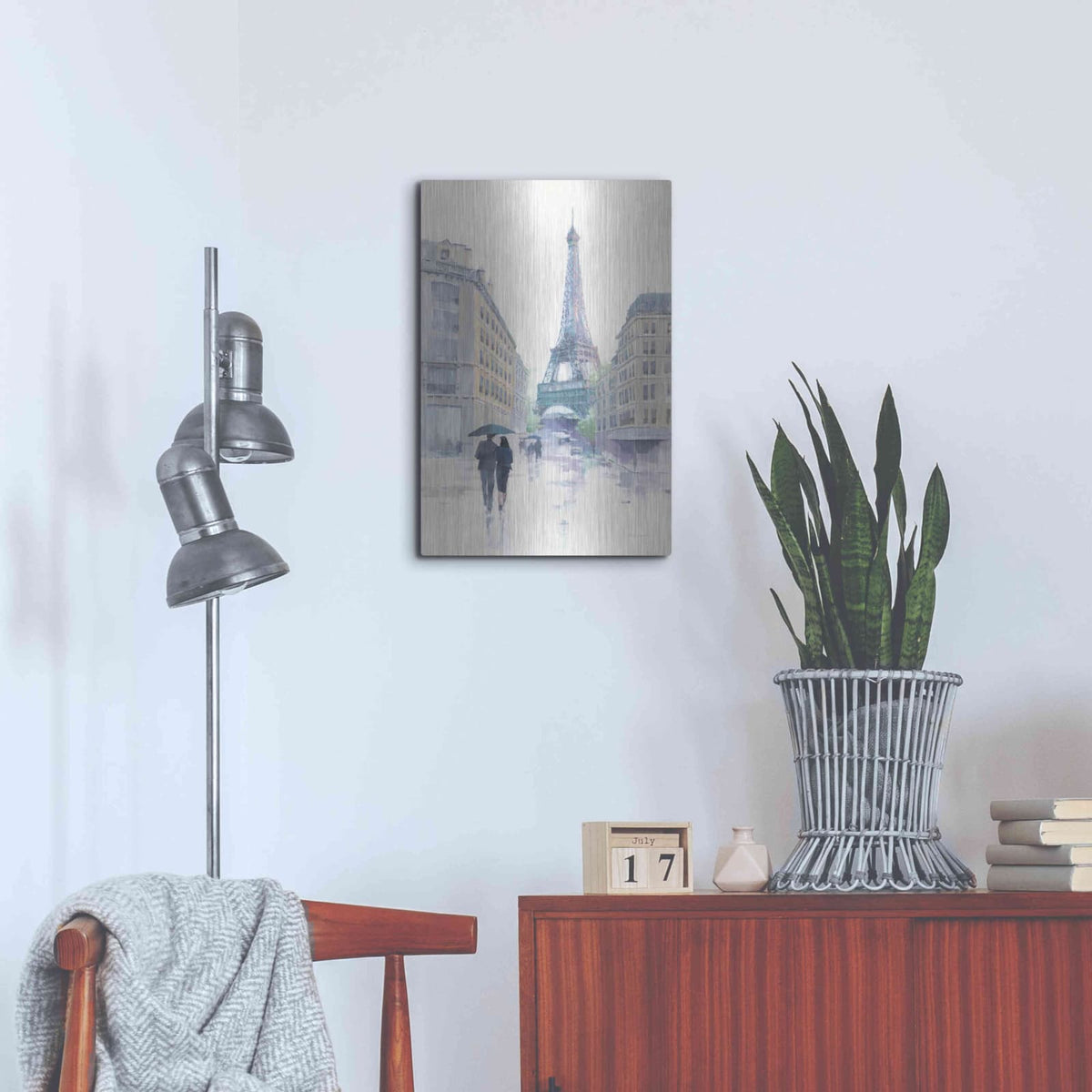 'Walking in the Rain' by Avery Tillmon – Metal Wall Art, 16x24 room view