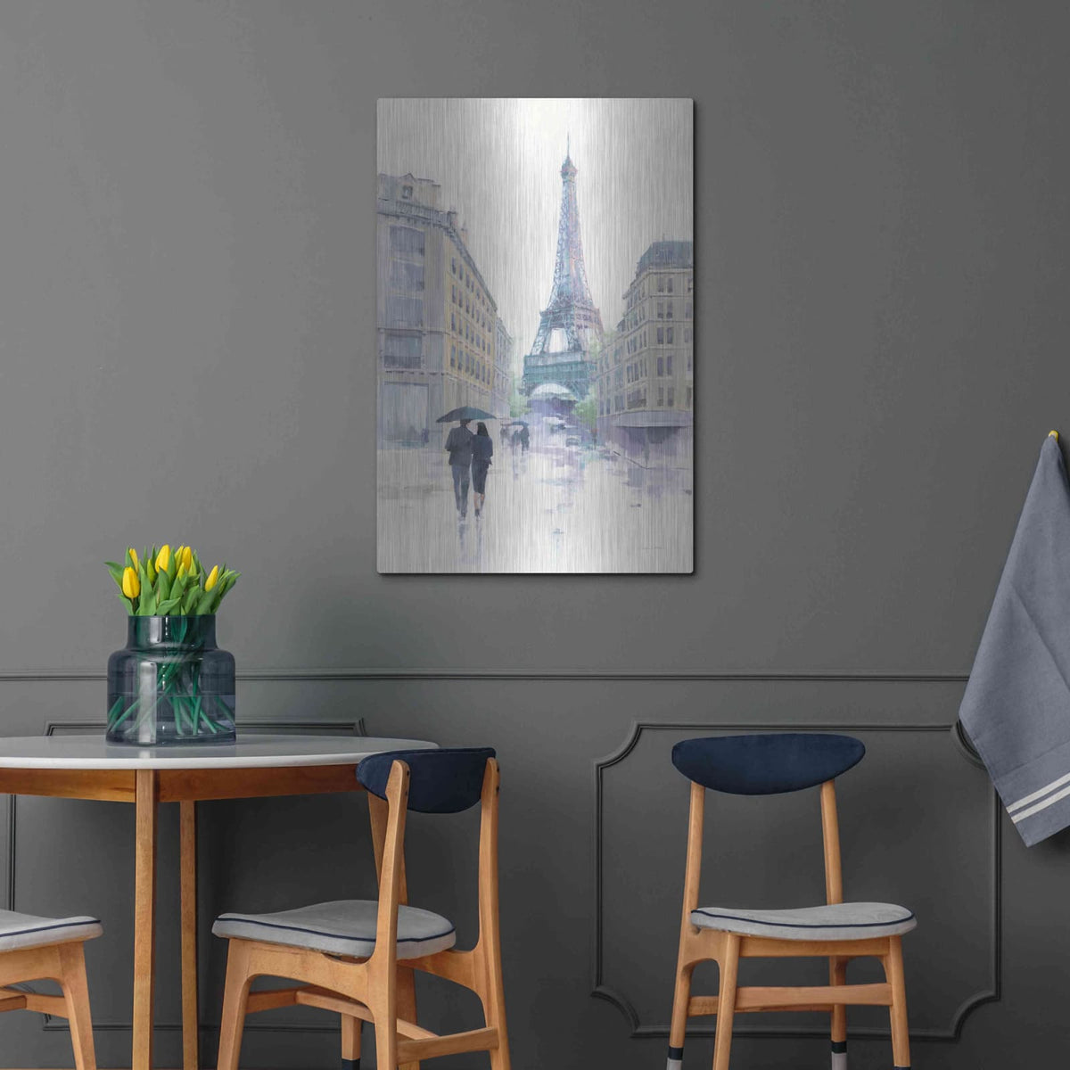'Walking in the Rain' by Avery Tillmon – Metal Wall Art, 24x36 room view