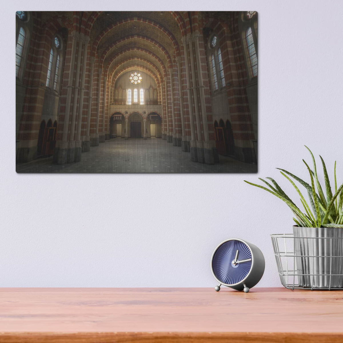 'Sunrise in Church' by Roman Robroek – Metal Wall Art, 16x12 room view